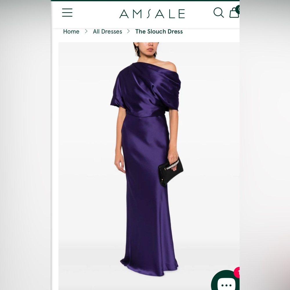 Amethyst Amsale Slouch Gown - gorgeous sexy and flattering deep purple gown